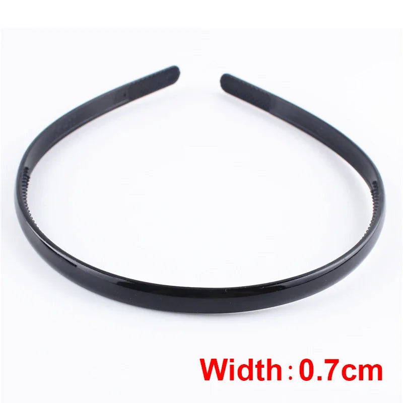 Unisex Black Elastic Non Slip Simple Metal Headbands For Men Women Wavy Hairband Spring Hair Hoop Fashion Hair Accessories