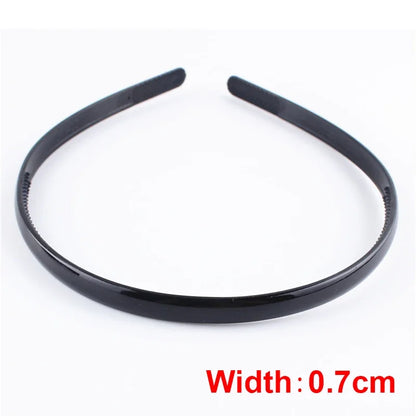 Unisex Black Elastic Non Slip Simple Metal Headbands For Men Women Wavy Hairband Spring Hair Hoop Fashion Hair Accessories