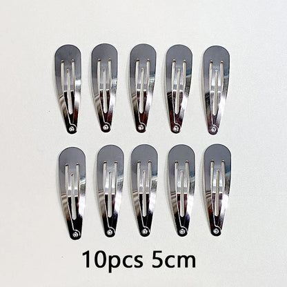 10/20/30pcs/set Women Silver Gold Black Waterdrop Shape Basic Alloy Hair Clips BB hairpins Barrettes Fashion Hair Accessories