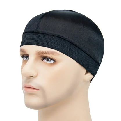 Satin Elastic Breathable Turban Hat Hair Headwear Bonnets Hats for Fedoras Beanie for Adult Dome Wave Cap